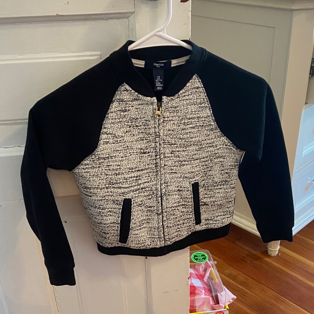 GAP Kids Black and Gray Knit Jacket
